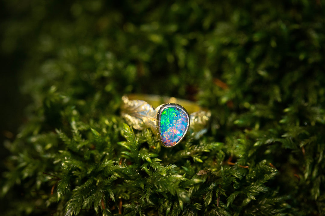 Schwarzen Opal Ring