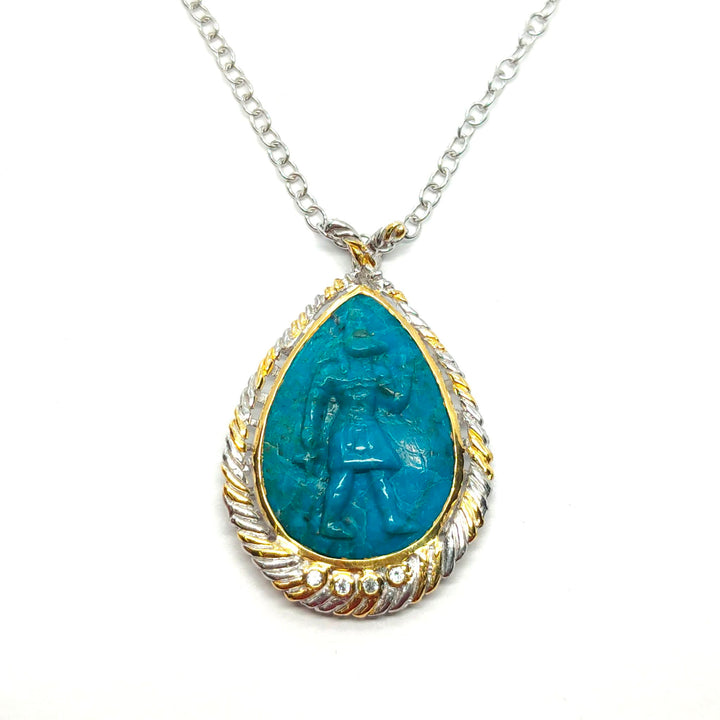 Pharao Anhänger Türkis & Blautopas