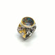 Unikat-Ring mit 15mm Boulder-Opal, Rhodolith & Tsavorit