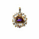 Handgeschmiedeter Opal-Anhänger mit Saphiren und Amethysten