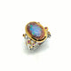 Unikat-Ring – Handgefertigter Boulder-Opal in Sterling Silber