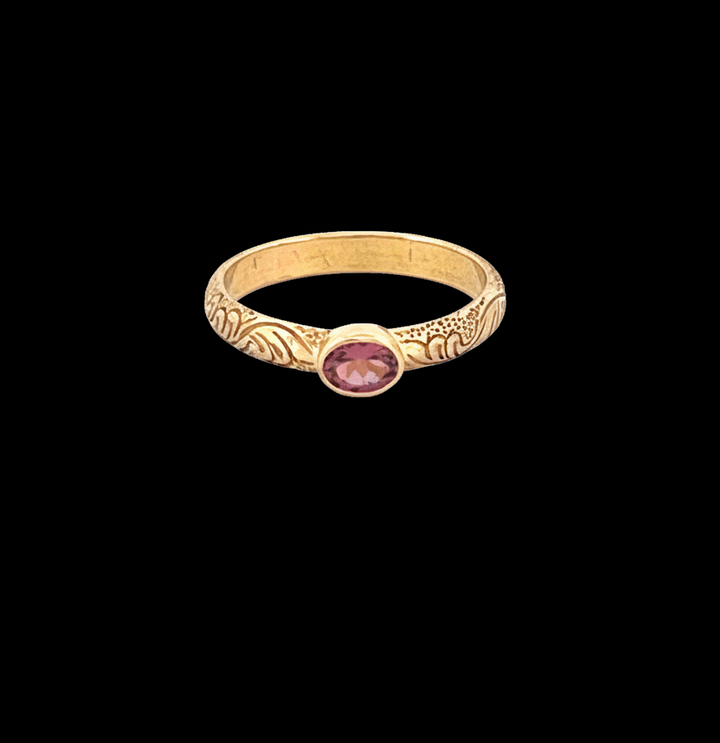Rosa Turmalin Ring aus 18 Karat Gold – Zeitlose Eleganz in Handarbeit