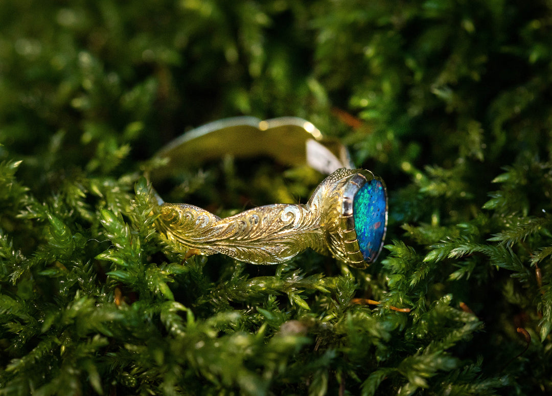Schwarzen Opal Ring