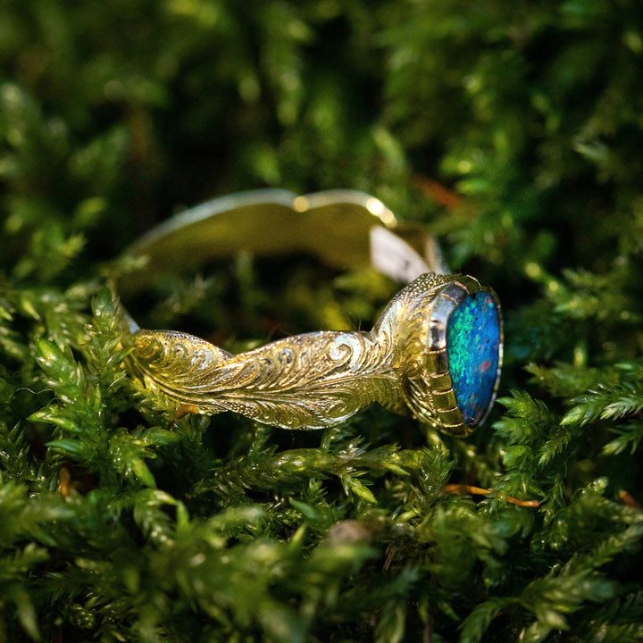 Schwarzen Opal Ring