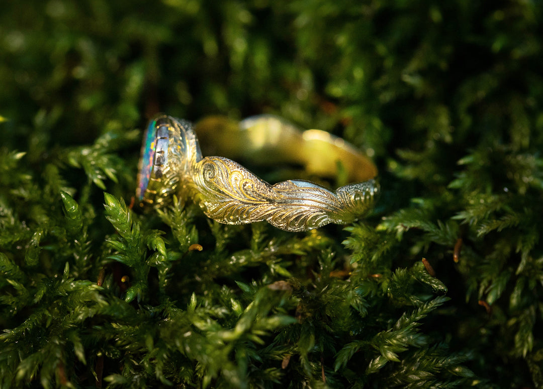 Schwarzen Opal Ring