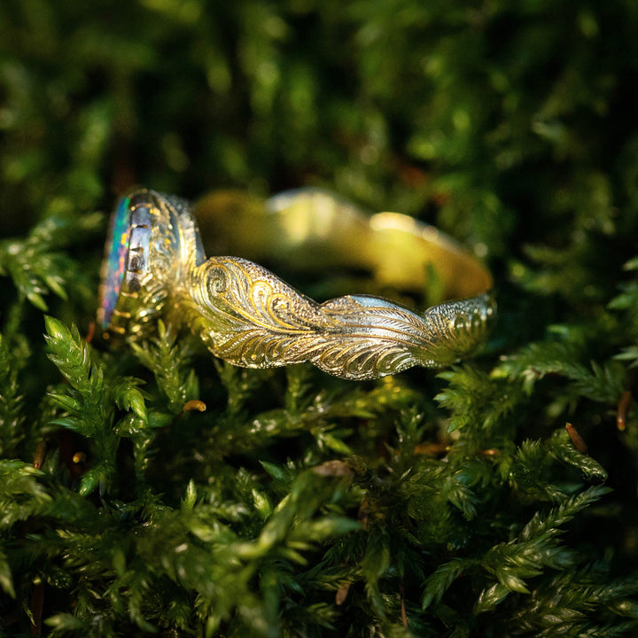 Schwarzen Opal Ring