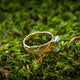 Aquamarin Ring mit Smaragdschliff – Gold 18 Karat